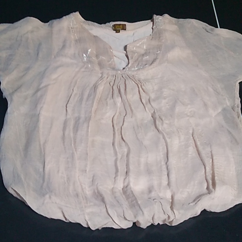 Amanti silk blouse shirt top made in Italy women size M cream color